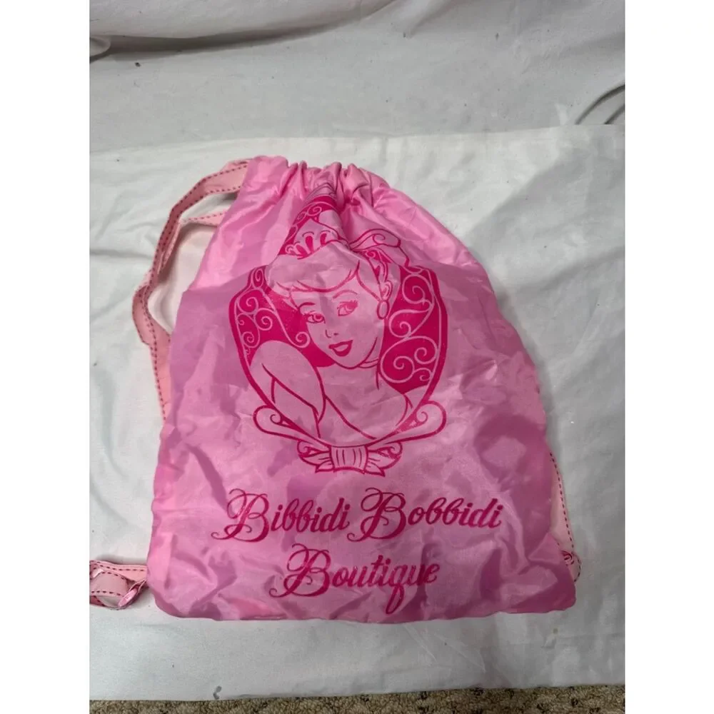 Bibbidi Bobbidi Boutique Pink Drawstring Bag‎ & Sash.